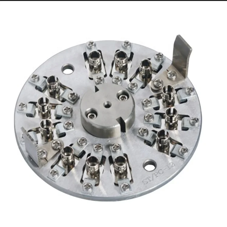 Factory Direct Sales High Efficiency ST UPC 12 Port Optical Fiber Cable Connector Polishing Plate Fixture