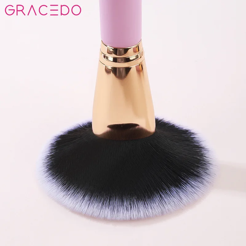 مجموعة فرش مكياج وردية مكونة من 7 قطع، مجموعة كاملة من أدوات المكياج لفناني الماكياج، بيع بالجملة من فرش المكياج بشعر الحيوانات