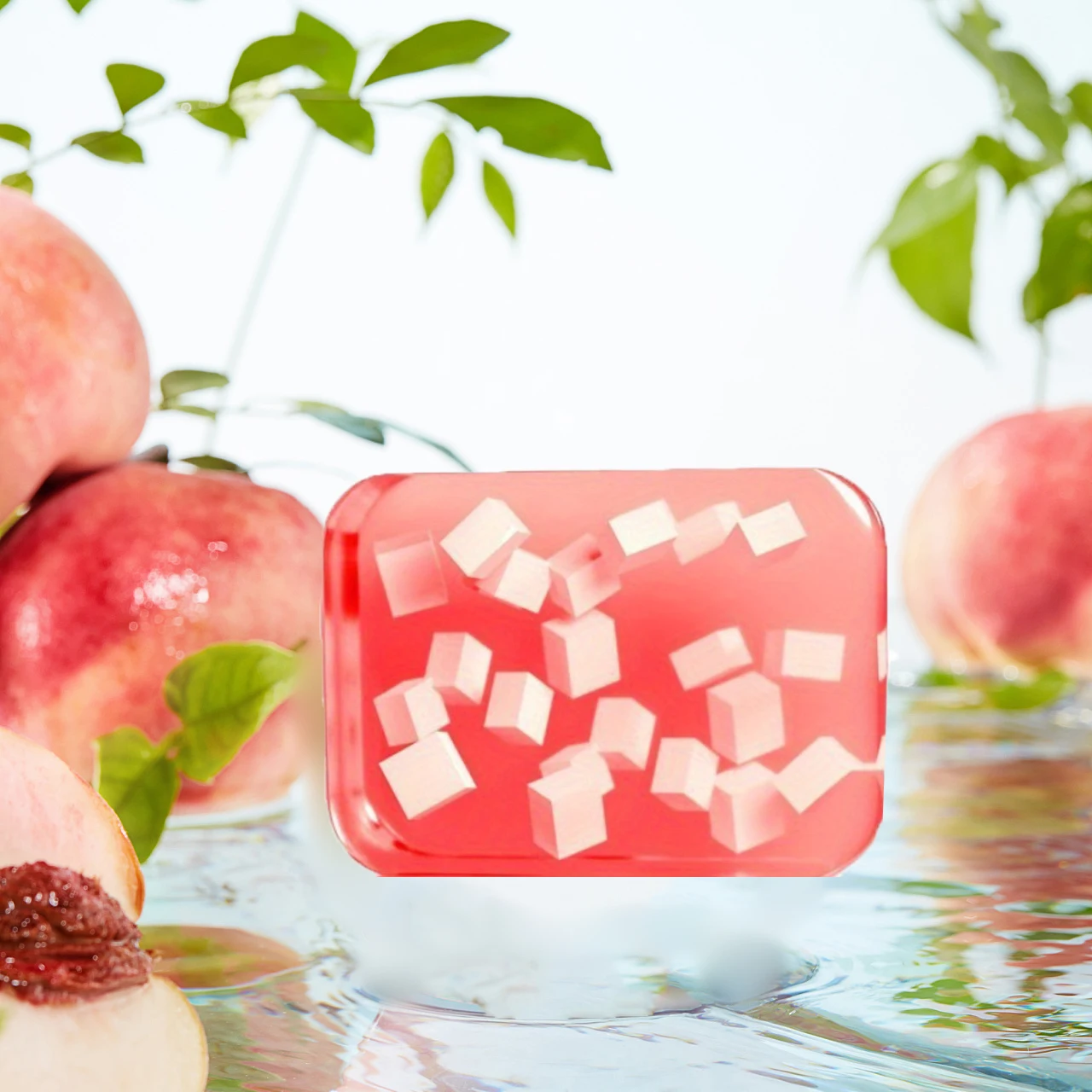 Peach Jelly Soap, 3-in-1 Cleansing and Bath Soap, deeply cleanses and bathes the whole body, suitable for all skin types,