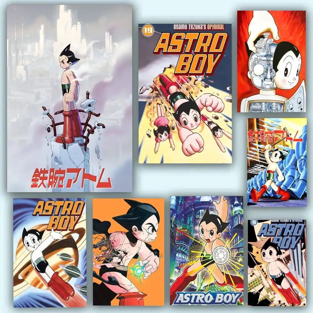 Affiches autocollantes classiques Manga Astro Boy A-AstroBoy, imperméables, idéales pour la décoration du salon, de la chambre à coucher et du Bar, 1 pièce
