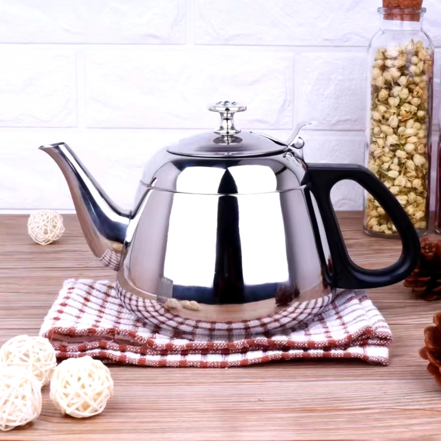 Kettle Tea Stainless Steel Teapot 1.2L/1.5L/2L Stove Metal Coffee Pot Pot  Hotboiling Pots Gas Induction  Camping Pancake pan