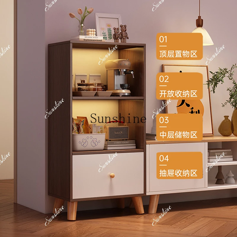 

Bookshelf next to TV cabinet Floor shelf Household simple bookcaseE