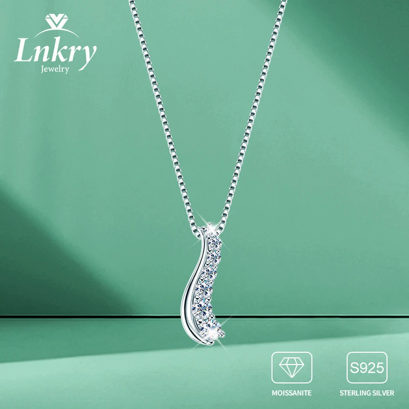 

Lnkry Collare Mujer, ожерелье из стерлингового серебра 925 пробы с муассанитом и сертификатами для женщин, серебряное ожерелье-цепочка в коробке
