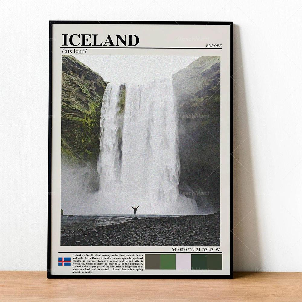 ملصق سفر لـ Hvar Croatia، Ibiza، أيسلندا، أيرلندا، Lake Como، Lake Garda، لاتفيا، Liechtenstein، Lisbon، Kaunas، Lithuania #2