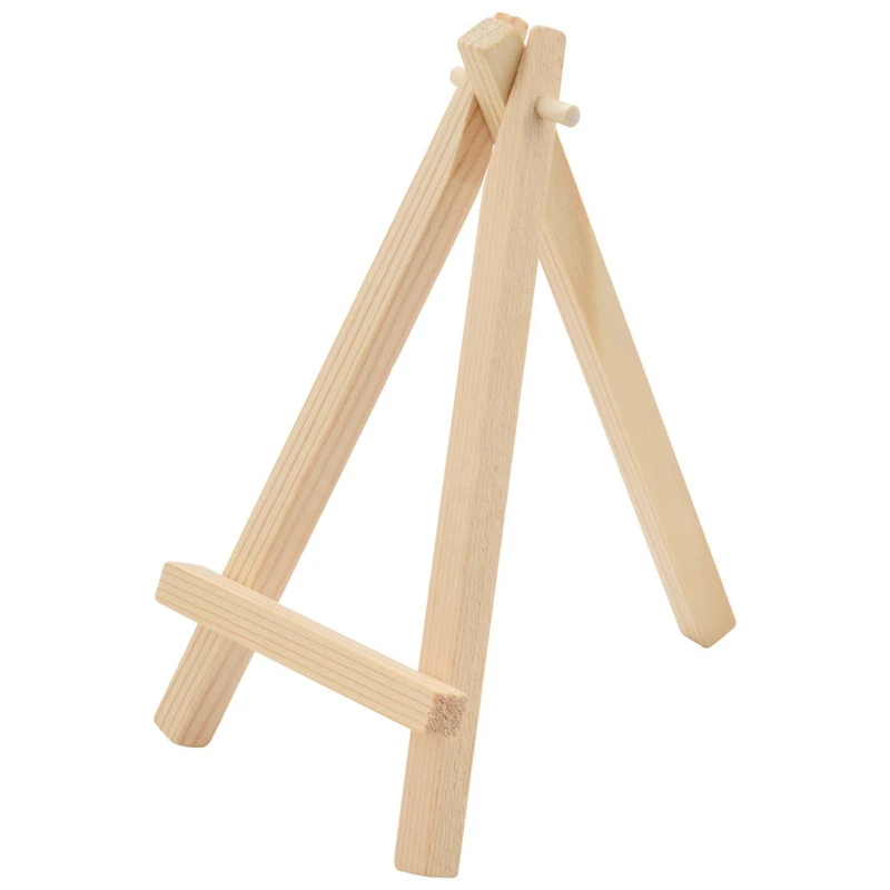 96 Pack Mini Wood Display Easel Wood Easels Set For Paintings Craft Small Acrylics Oil Projects