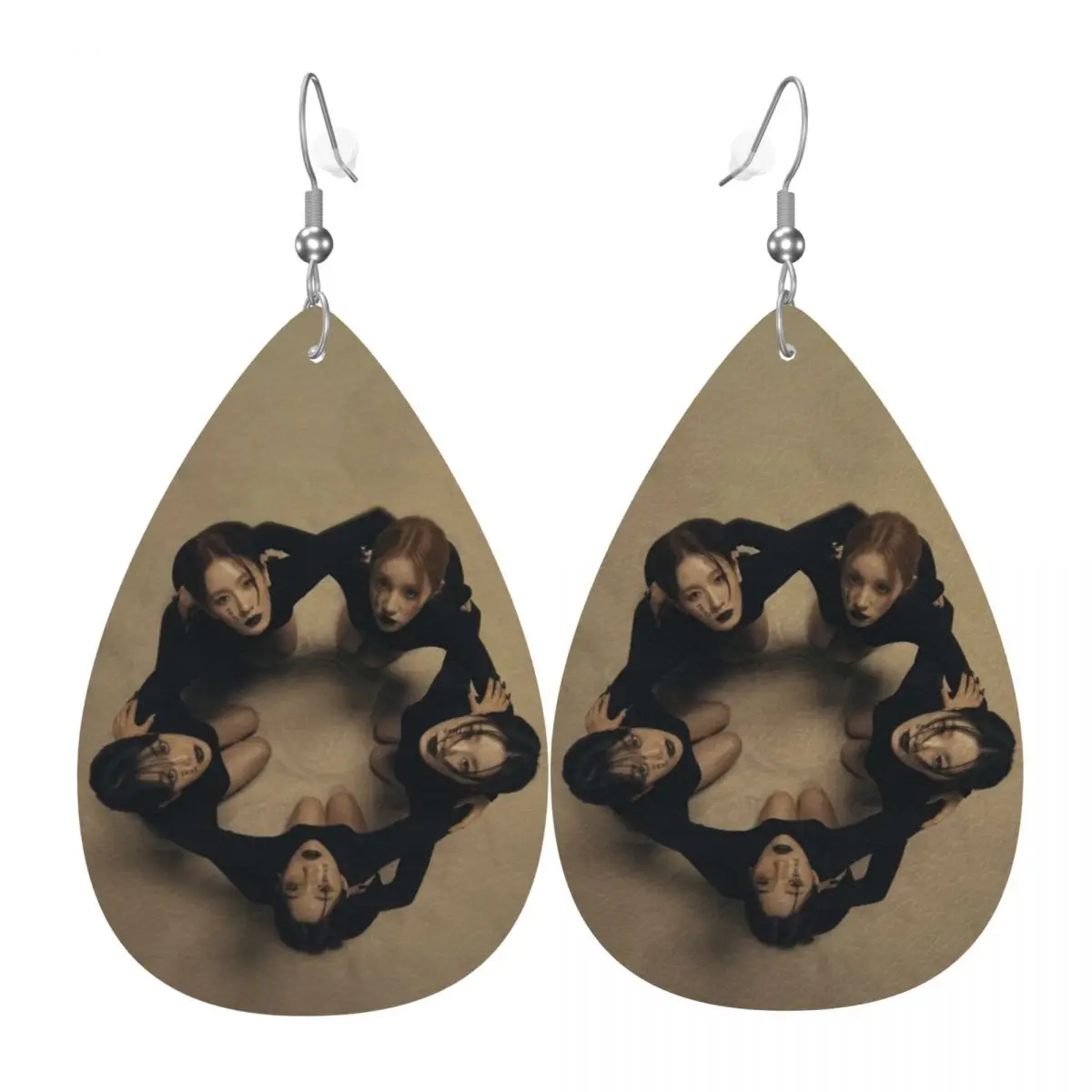 

Custom Kpop G-Gidle Leather Teardrop Earrings for Women Leather Earrings Fashion Lightweight for Parties Holidays