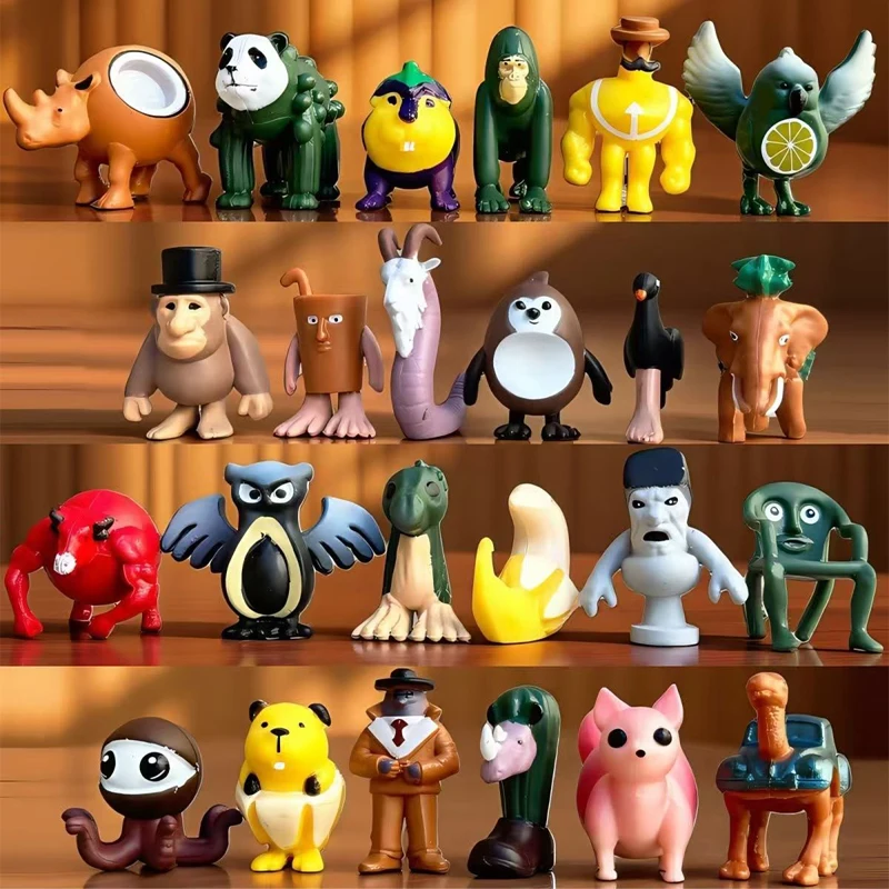 Italiaanse Brainrot Tung Tung Sahur Blind box Figuur Tralalero Tralala Bombardino Krokodil Shimpanzini Bananini Figuren Gift Toy