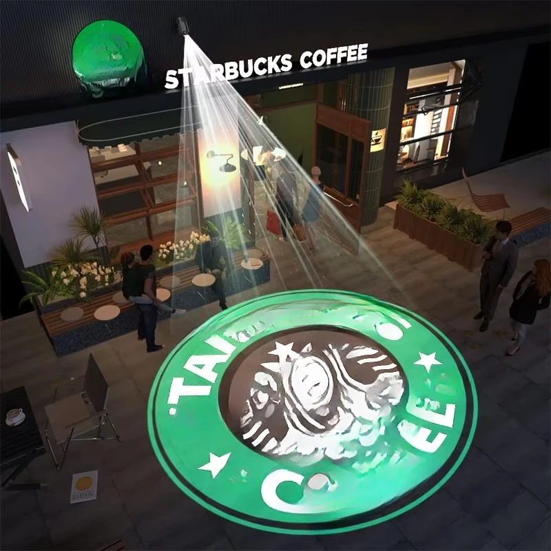 

Custom Logo Gobo Projector Advertising Light 60W/100W/150W Light Emitting Diode Logo Wall Projection Light