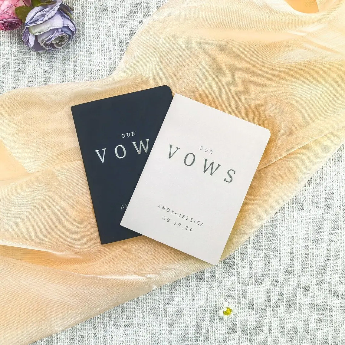 Custom Wedding Vow Book Minimalist Hardcover Notebook Wedding Ceremony Keepsake Gift