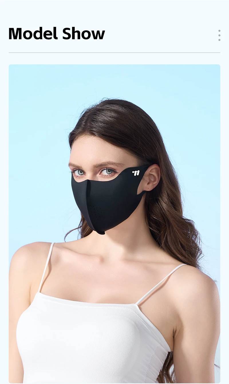 WEST BIKING UPF50+ Eisseide Fahrrad-Gesichtsmaske 3D Nahtlose Atmungsaktive Sonnenschutzmaske für Outdoor-Sportarten – Detail 10