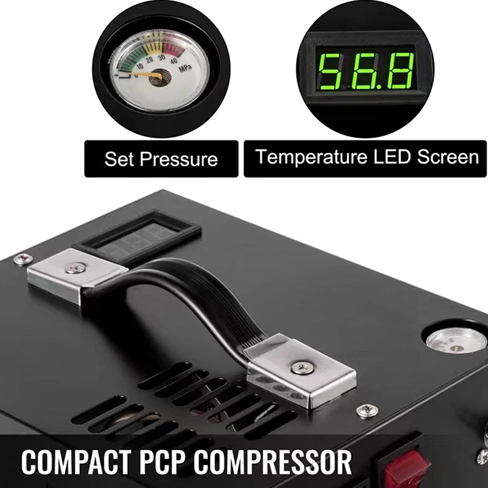 4500PSI Electric High Pressure Air Compressor Outdoor Air Compressor with Barometer Intelligent Portable Air Compressor Pump