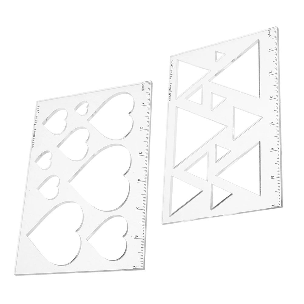 

2pcs Woodworking Cutting Positioner Board Acrylic Router Base Templates High Precision Inlay Slotting Tool Versatile