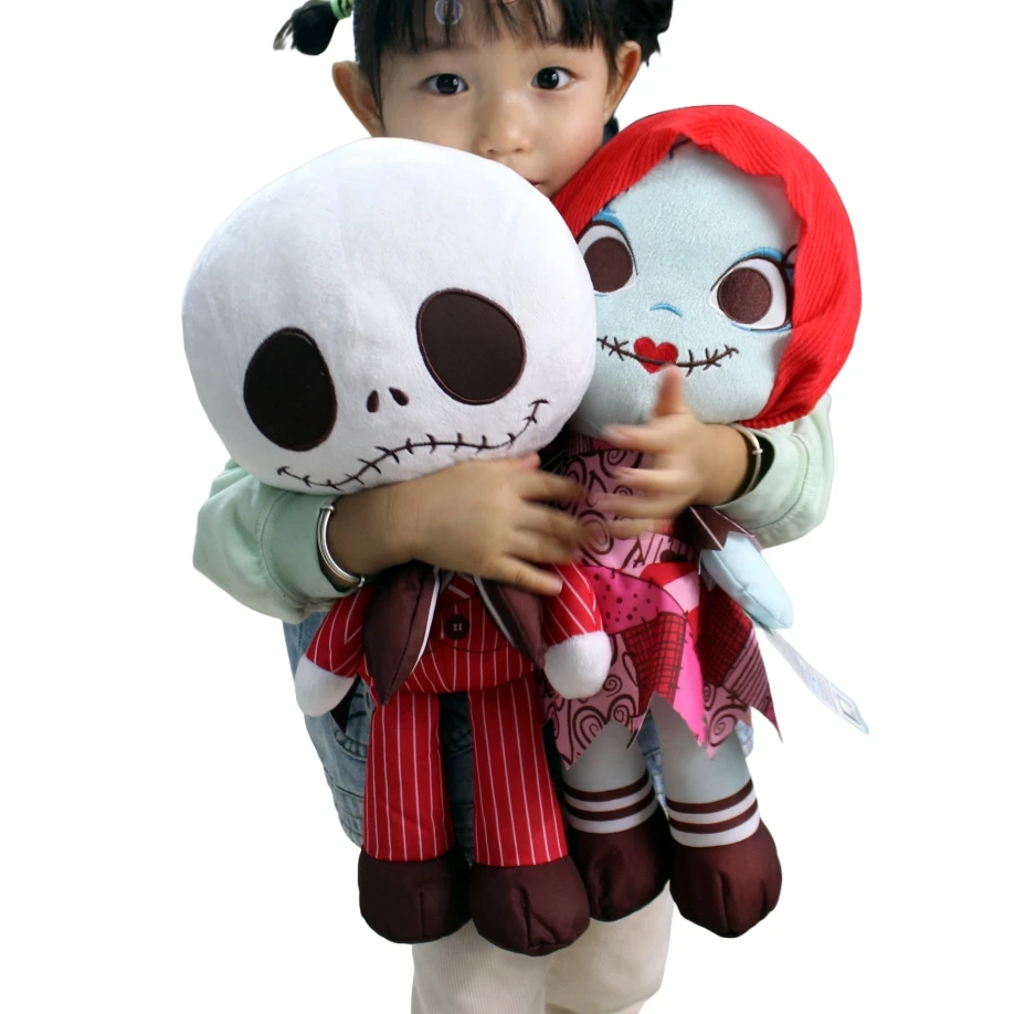 1 sztuka 40cm Pluszaki z filmu Miasteczko Halloween (Nightmare Before Christmas) Sally i Jack, zabawki pluszowe na Halloween, prezenty na Halloween, zabawki