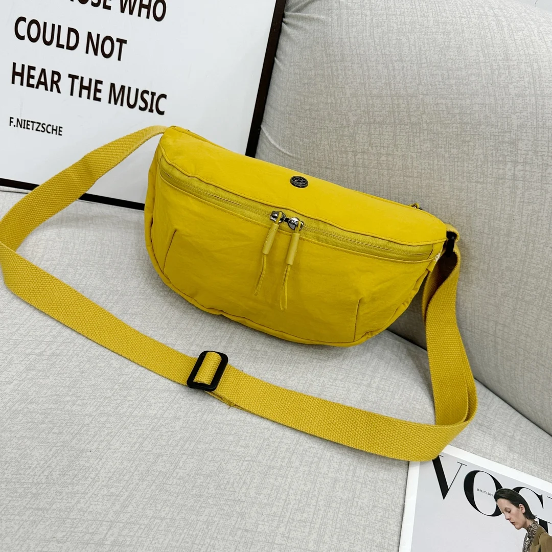 

[Shoulder bag] Banana Bag Women Sling Crossbody Waist Pack Canvas Running Waist Bag Casual Fanny Packs Sport Half Moon Belt Bag