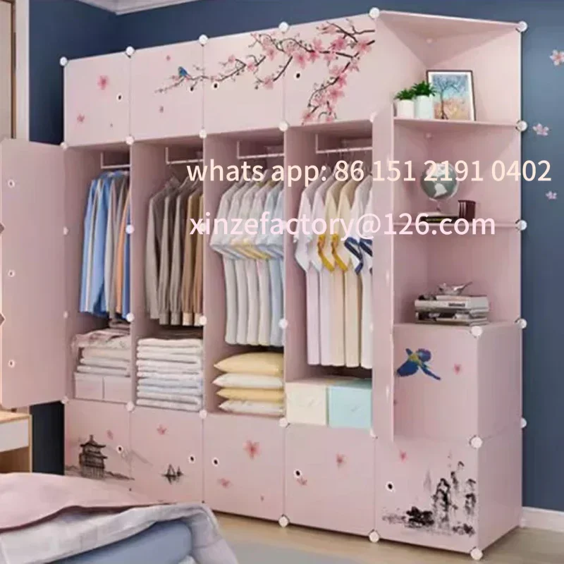 

Customizable szafa do przechowywania ubrań przegrody tkanina biżuteria szafka telefony komórkowe półki modułowe szafa