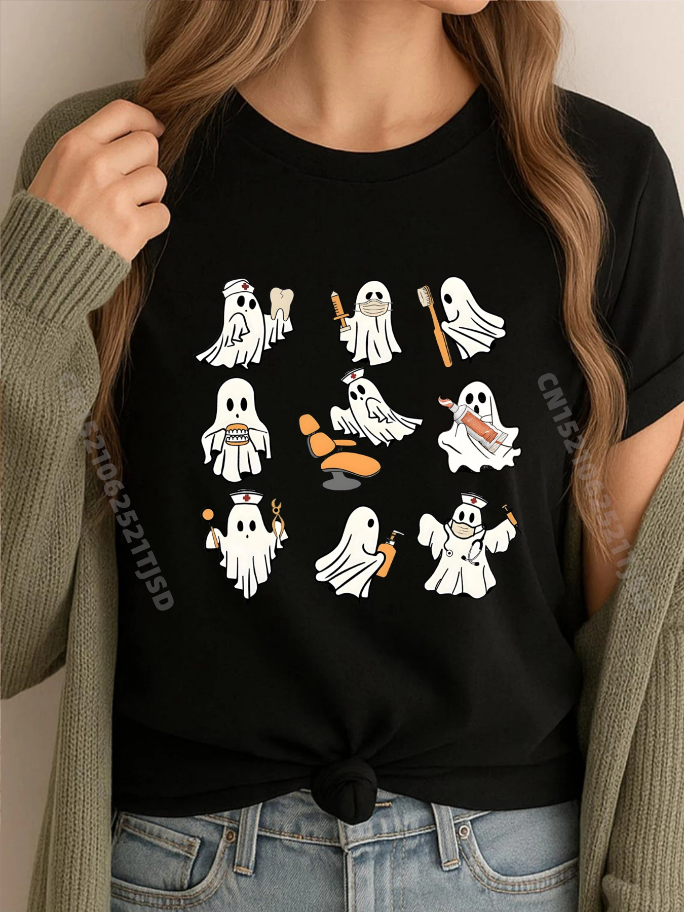 

dental assistant funny dental Halloween costume for Black Graphic Tees SOFT Clothes