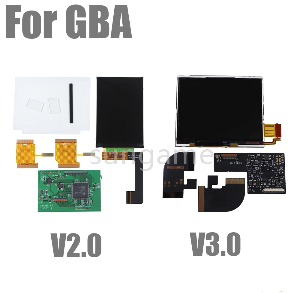 

1 комплект V2.0 V3.0 IPS ЖК-экран для яркости GBA без сварки