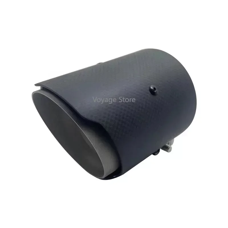 

Car exhaust pipe carbon fiber suitable for BMW M2 M3 M4 MP single outlet oblique port sandblasting tail throat decoration