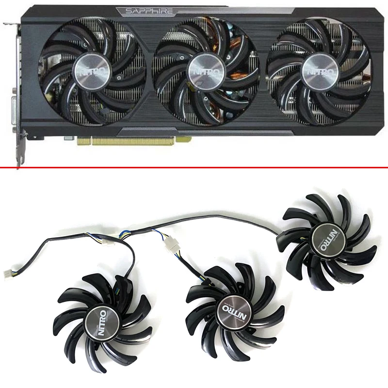 85MM FDC10H12S9-C R9 290X/390/390X GPU VGA Cooler Fan For Sapphire R9-290X R9 390 8G NITRO R9 390X 8G D5 Tri-X Video card Fans