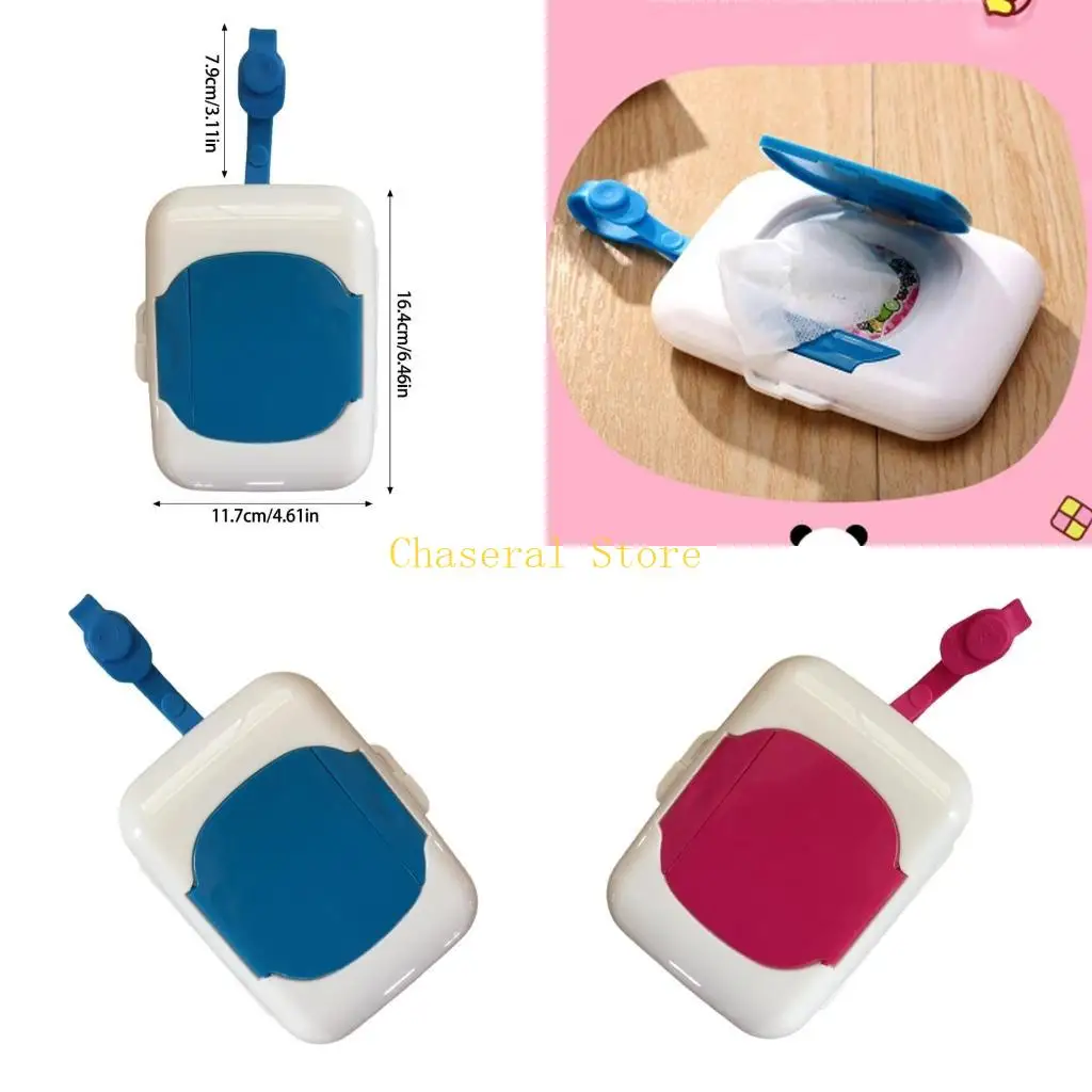 E7CE Kompaktowy uchwyt na chusteczki dla niemowląt z rączką Pojemnik na pieluchy wielokrotnego użytku do chusteczek nawilżanych