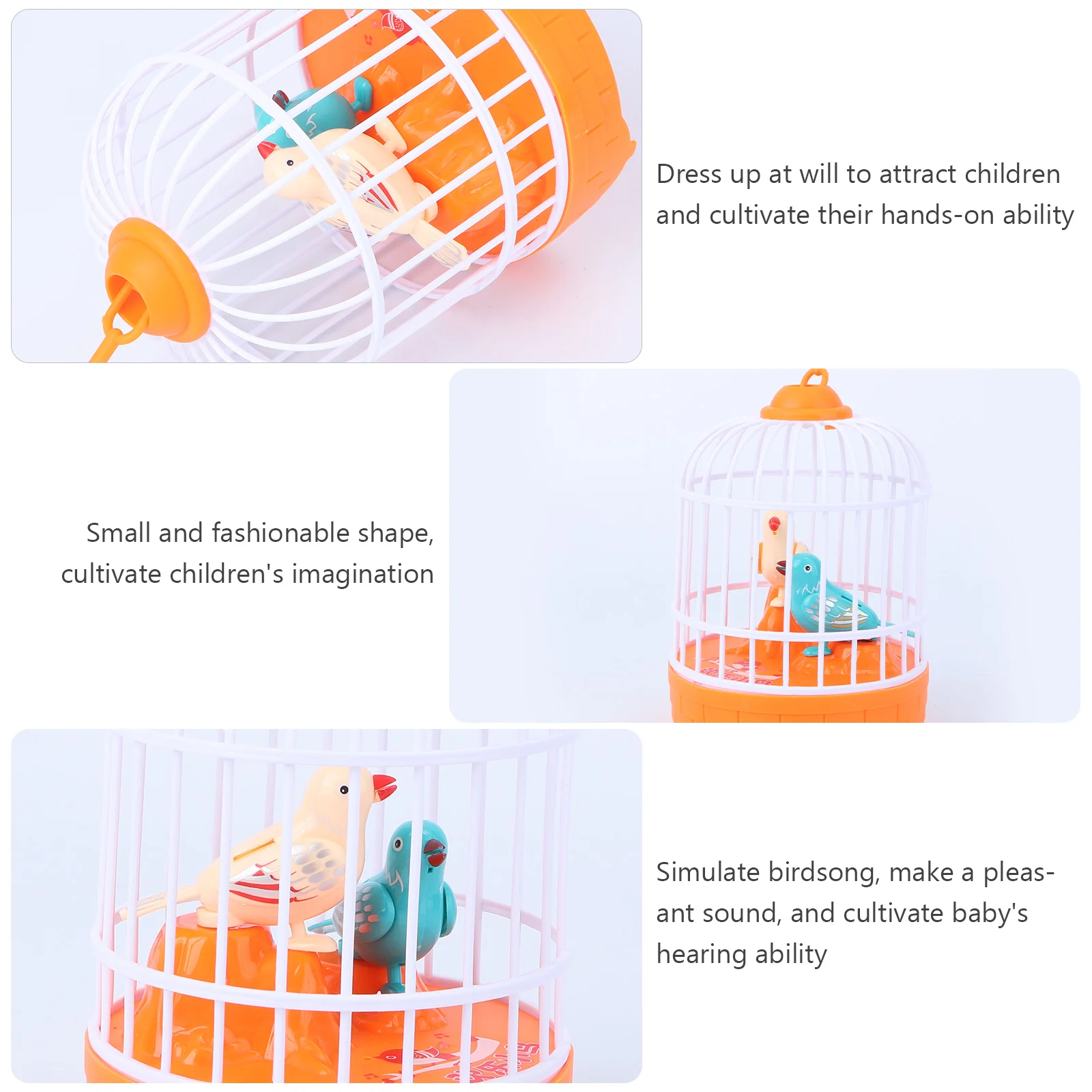 Toy Simulated Bird Cage Baby Toys Singing Electronic Components ( Not Included) Children