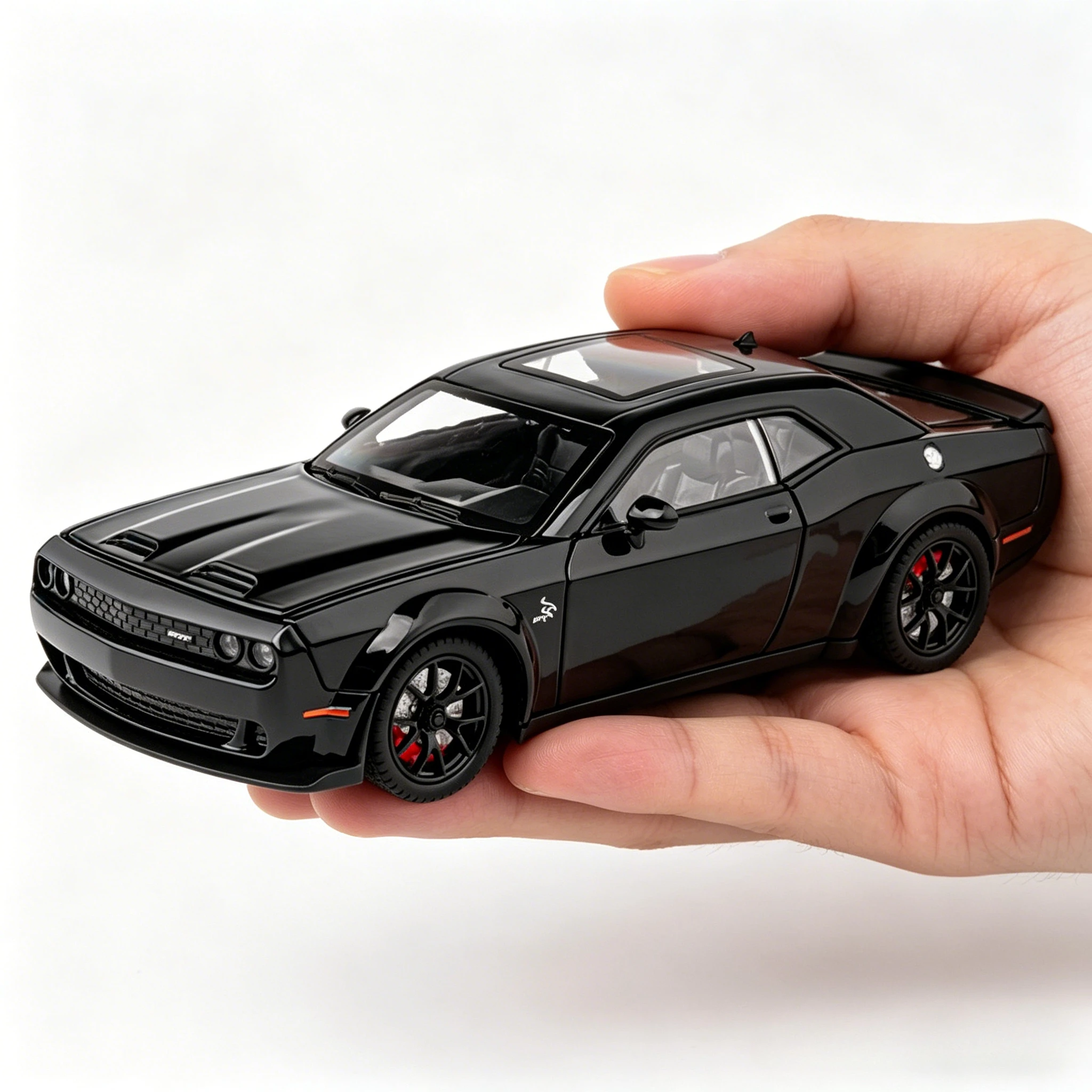 

1:24 Challenger Hellcat Redeye Alloy Diecast Car Model High Simulation Ornament Toy Sound & Light Pull Back Holiday Gifts