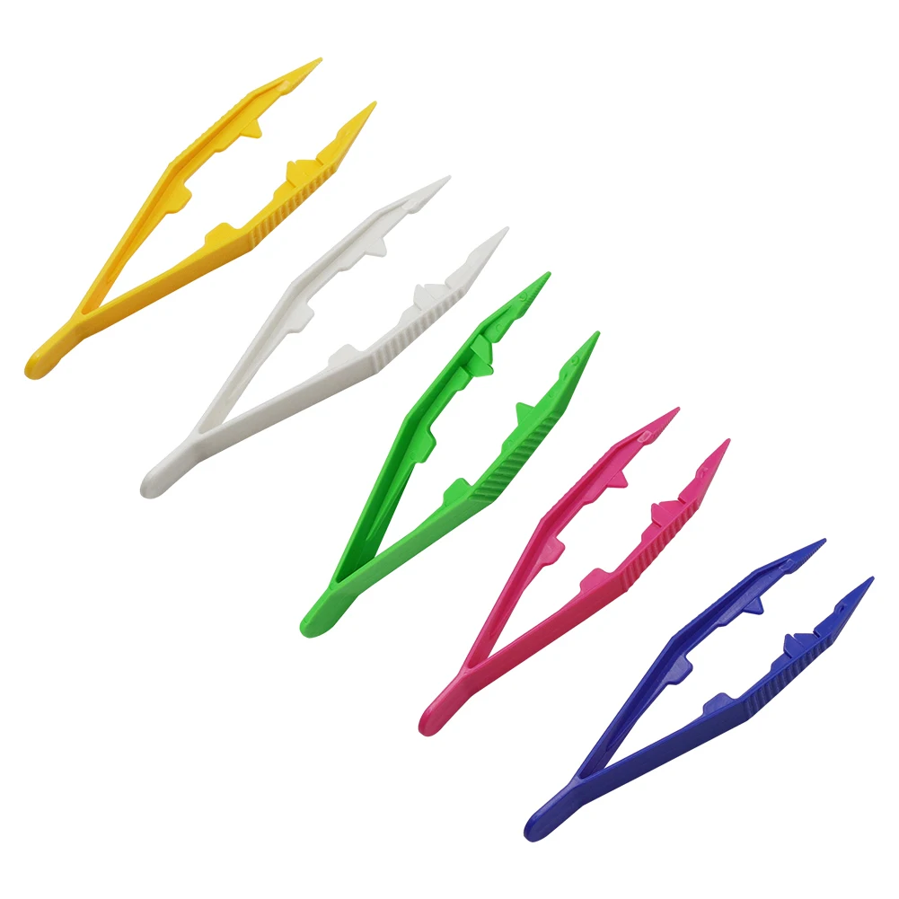 1pcs Plastic Clip Tweezers Children DIY Toy Kids Clip Baby Tweezers Toy Kids\' Craft For Bead Accessories DIY Handmade Tool