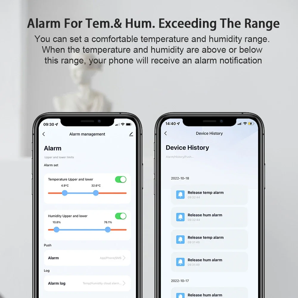 Tuya WiFi/Zigbee Sensor inteligente de temperatura y humedad termómetro interior Monitor de pantalla LCD funciona con el asistente de Google Alexa