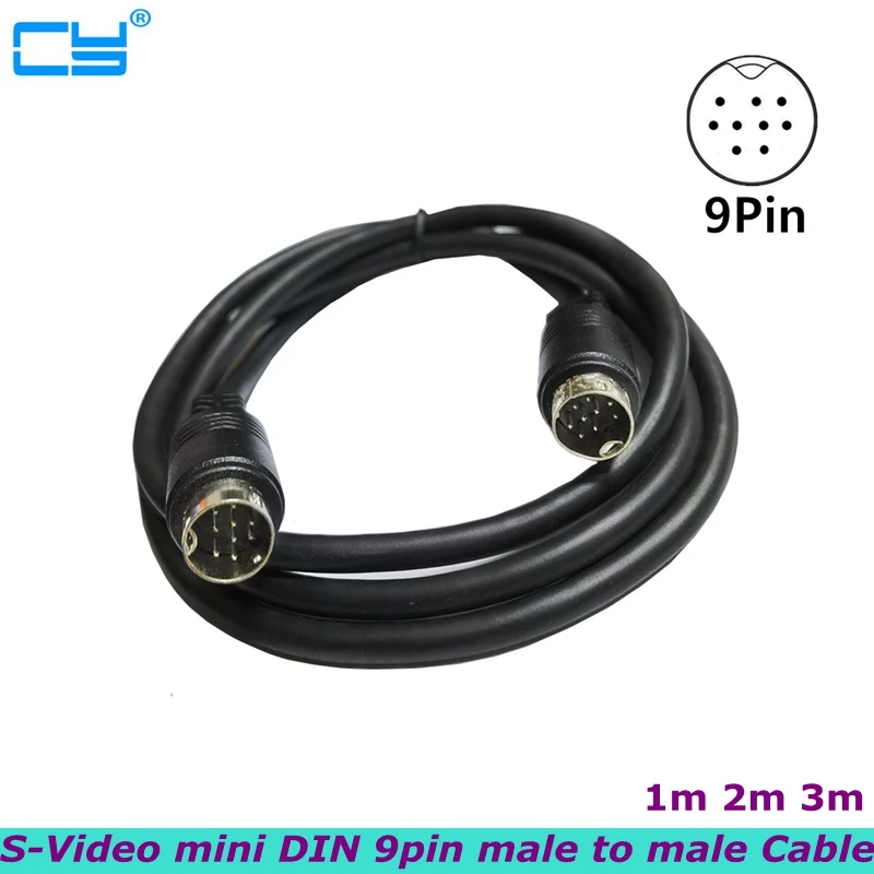 

S-Video Mini DIN 9-контактный ТВ-аудиокабель 9-контактный S-терминальный кабель для игровых консолей, звуковых карт, аудио устройств и ТВ-приставок