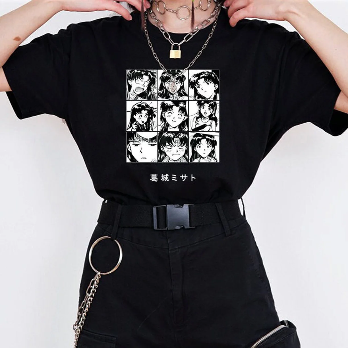 Nana Eyes Shirt donna Anime Kawaii t-Shirt Girl Y2k Streetwear Goth top donna Tee Unisex manica corta vestiti oversize