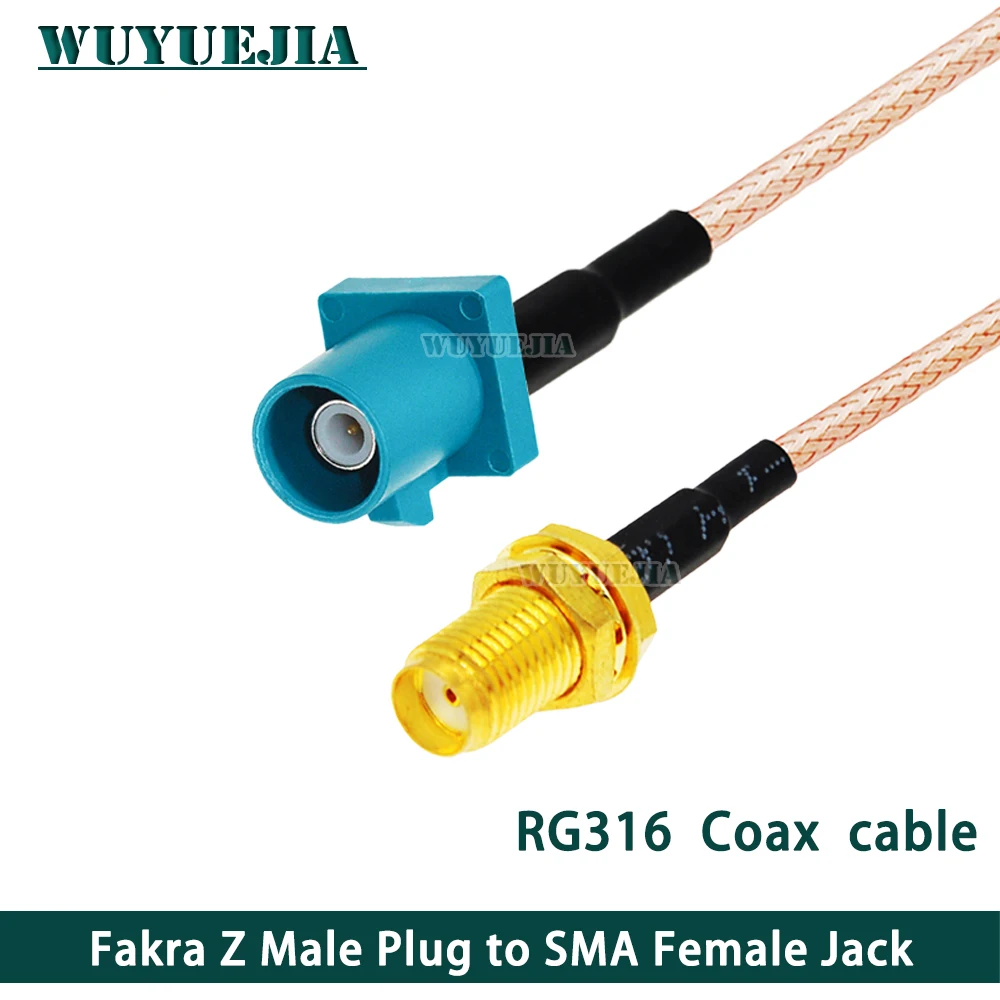 RG316 Coaxial Cable Fakra Z Male to SMA Male Plug Female Jack 50 ohm Connector Pigtail WIFI Router Antenna Extension Cord Jumper