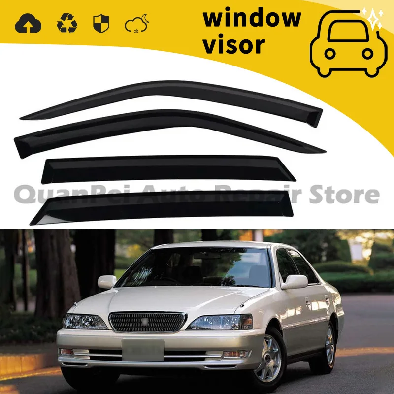 Для Toyota Cresta GX90 1991-1995: Пластиковые дефлекторы окон (ветровики)