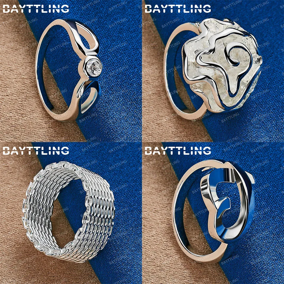 

Luxury 925 Sterling Silver 7/8/9/10 Exquisite Rose Braided Ring Women's Jewelry Gift Wedding Accessories