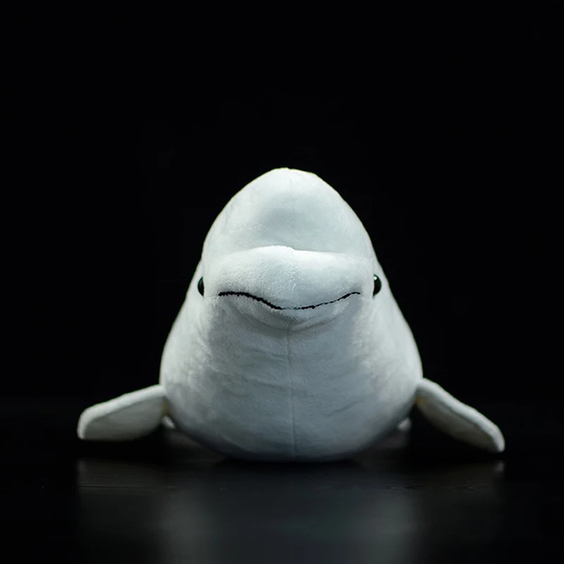 Beluga Whale Soft Stuffed Plush Toys Delphinapterus leucas Doll Simulation Cute White Whale Lifelike Sea Animals Model Gift