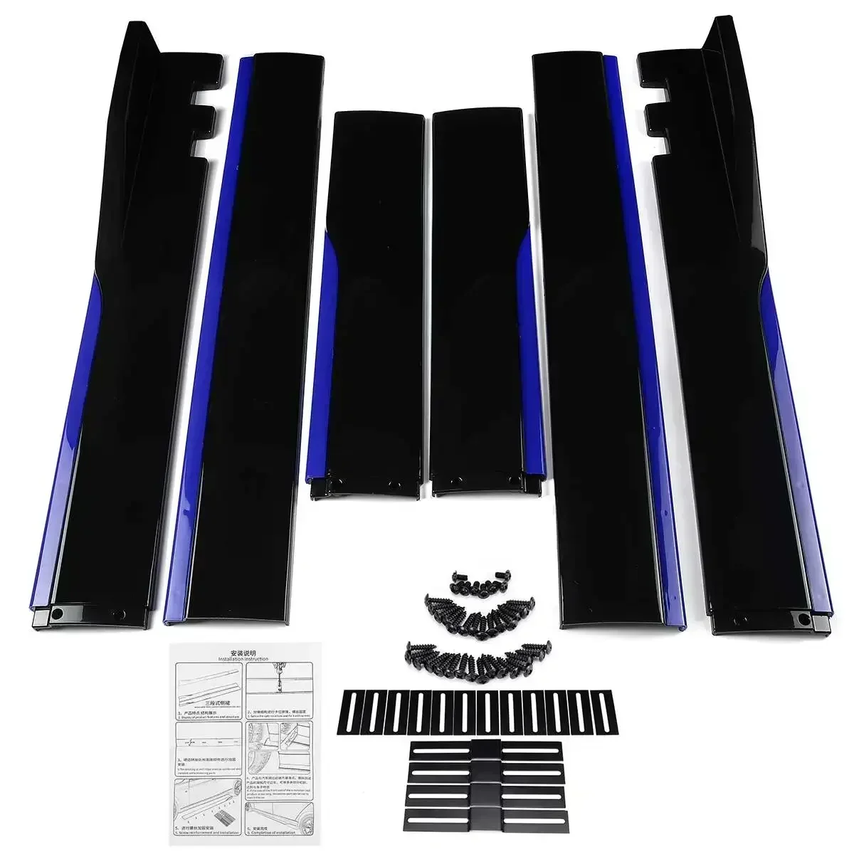 F30 F80 2m Car Side Skirt Extensions Winglet Splitters Lip For BMW F10 F11 F32 F33 F36 F30 F80 M3 F82 M4 G30 G31 Exterior Part