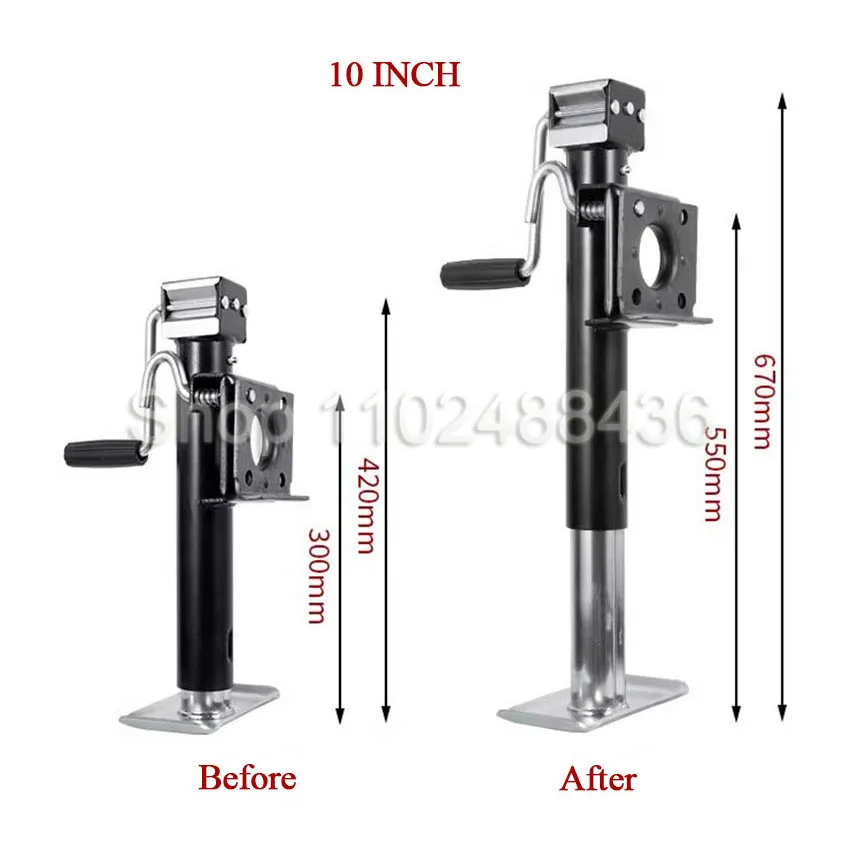1pc 2000Lbs 10/15 Inch Jack Bracket Mount Swivel Trailer Jack Stands Support Legs Corner Steady Camper Parts Caravan Accessories