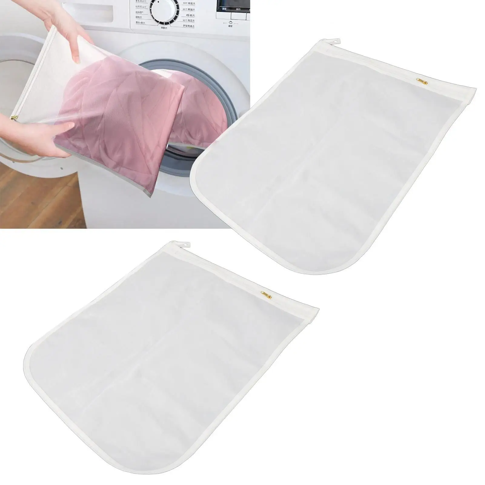 Plus Size Laundry Mesh Bag - Rustproof Zipper Closure, Breathable for salon & for washing Machine Use