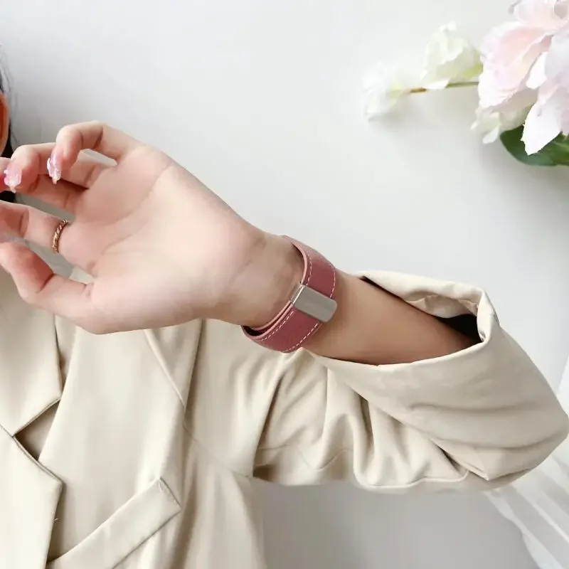 Cinturino in pelle da 22 mm per Amazfit Bip 6/Bip 5/Bip 5 Unity/Cheetah Pro Fibbia magnetica per Amazfit Stratos/Pace/GTR 2 3 4/47mm Band