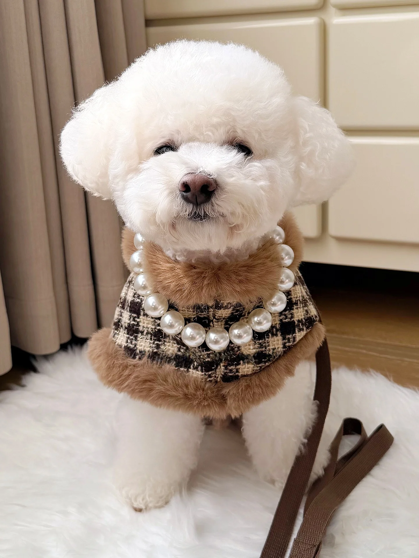 Casaco Quente para Animais de Estimação ao Ar Livre, Estilo Britânico Xadrez para Cães e Gatos, Ideal para Bichon e ih Tzu ...