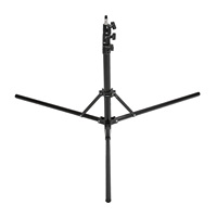 1.9m Photography Light Stand Aluminum Alloy Thickened Reverse Foldable Heavy Duty Tripod Stand for Photo Studio Accessories