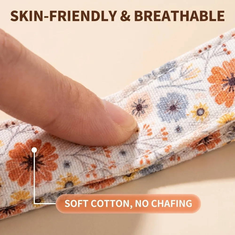 Cotton Handmade Dog Collar with Cute Unique Floral Pattern Carrying Chrysanthemums Pendant for Girls' Dog Cat Comfort Collars