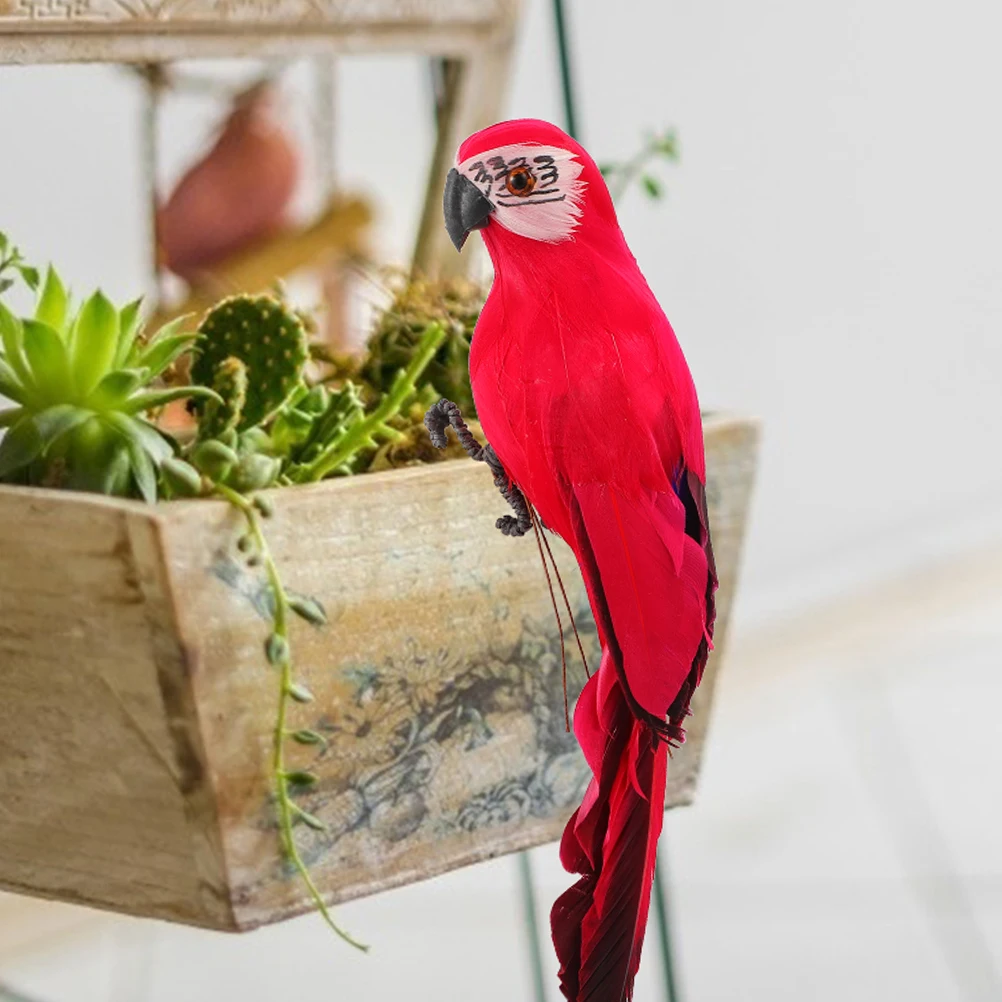 

3pcs Parrot Decor Outdoor Ornaments Lifelike Figurine High Class Foam Decoration Visual Enjoyment