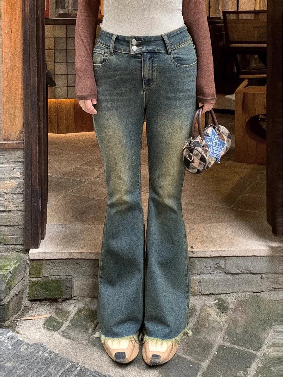 

Zhou Bai Zi, летние новые джинсы с высокой эластичностью в стиле ретро, женские джинсы с фейерверком, супер красивые цветные джинсовые брюки с талией