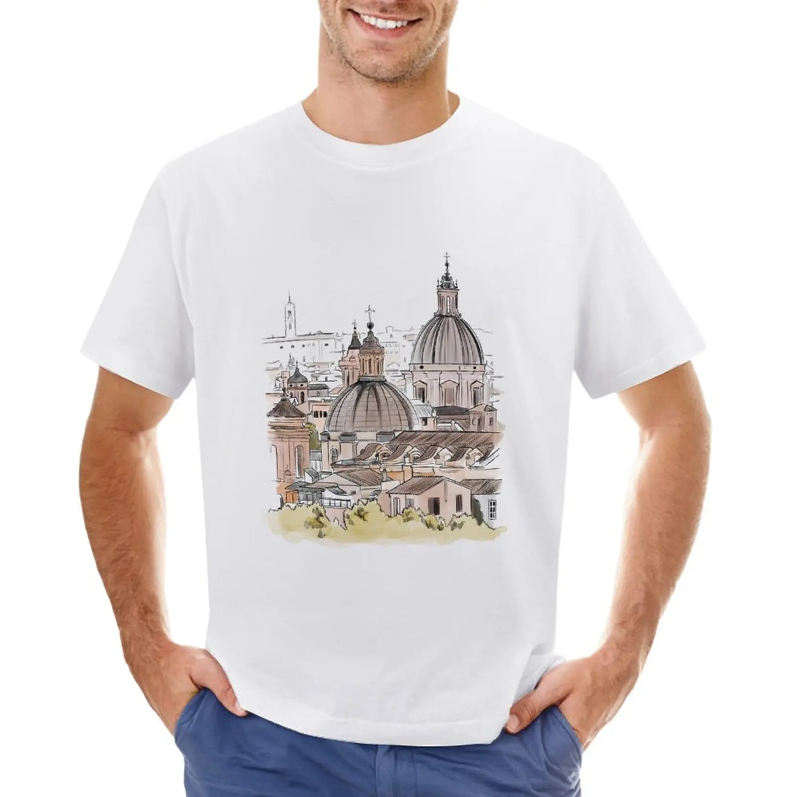 

Florence rooftops - Illustrated travels T-Shirt blanks new edition heavyweights for a boy mens graphic t-shirts