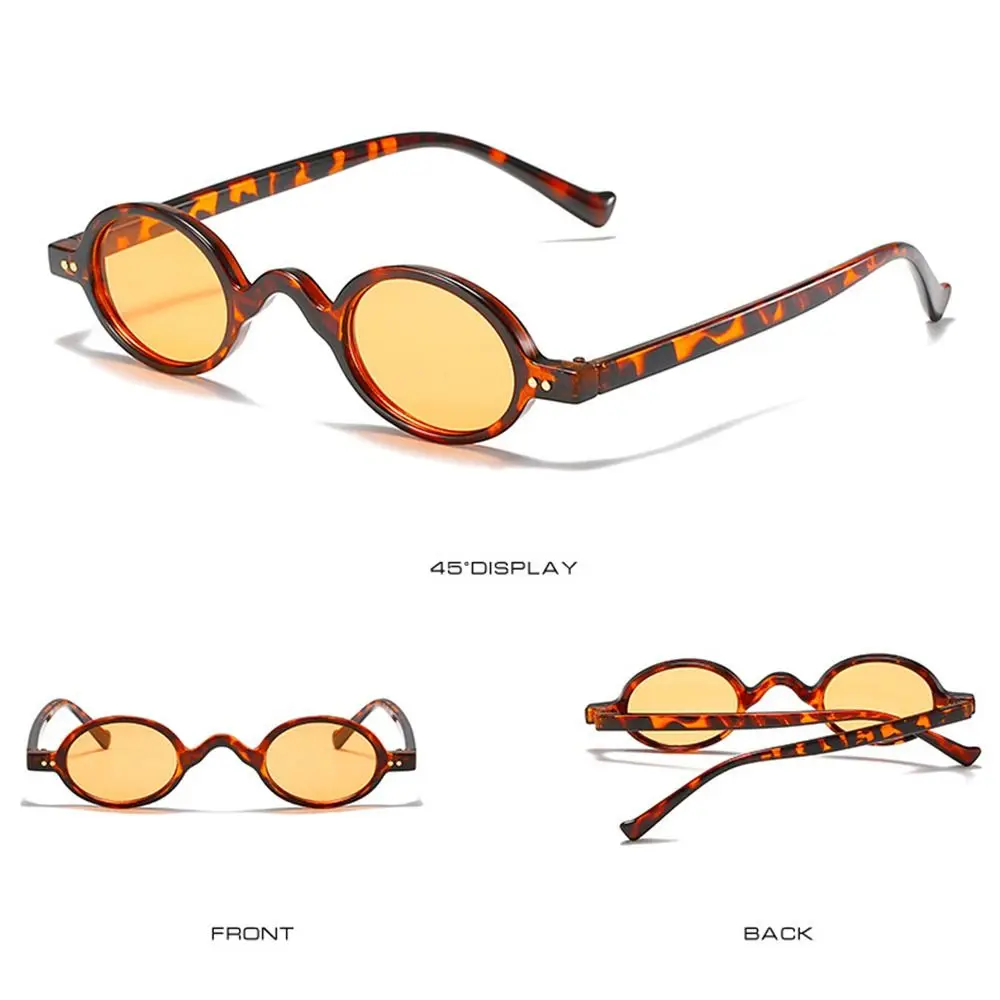 Fashion Small Round Sunglasses Women Vintage Punk Sun Glasses Hip Hop Oval Sunglasses Travel Shades UV400