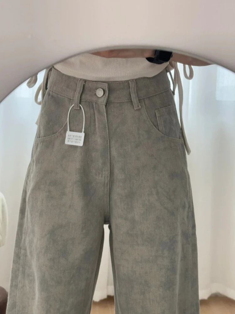 

plus Size High Waist American Sle Denim Jeans Women Summer Loose Wide Leg Pants Pear ape Body Slimming Straight Cut Trousers