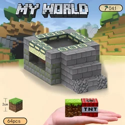 MineCraftion mini figurka mapa DIY MineCraftion zabawki MineCraftion Dungeons Cartoon MC mój świat modelista kreatywna zabawka dla dzieci prezenty