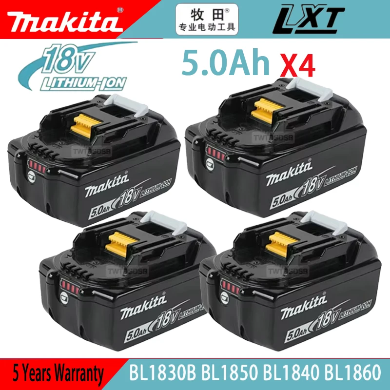 Original 18V Makita 5Ah 6Ah 9Ah Rechargeable Battery for Makita BL1830 BL1830B BL1840 BL1840B BL1850 BL1850B Power Tools Battery