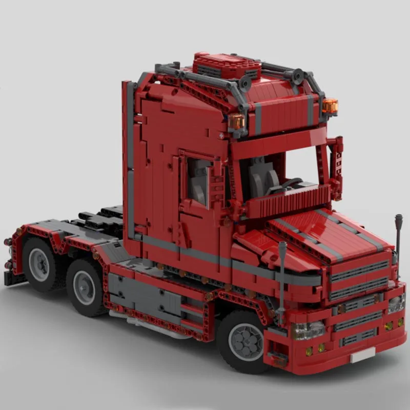 New MOC-71034 MOC-57465  Truck T 580 Torpedo And Trailer Engineering Vehicle Building Blocks Bricks Kids Toy Birthday Gift