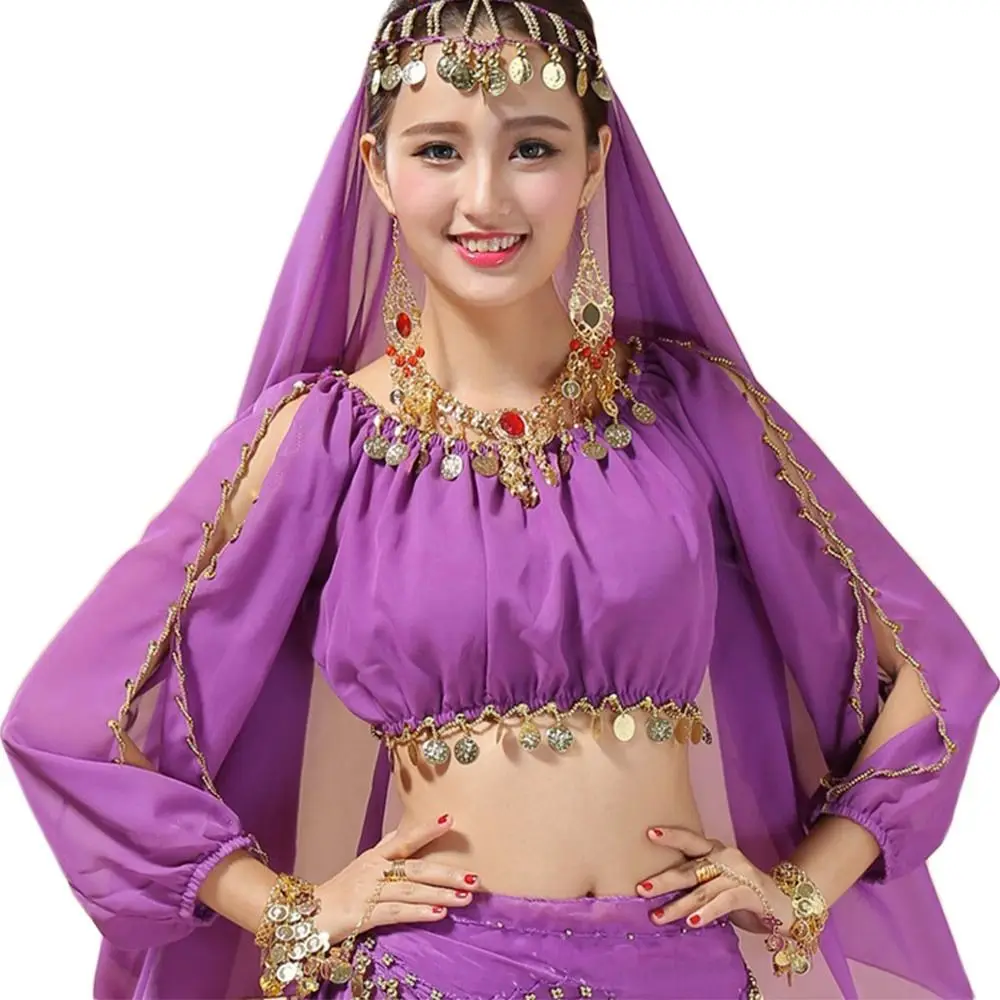 New Durable Portable High Quality Fashion Women Nightclub Sequin Dance Wear Performance Top Belly Dance Top Show Costumes